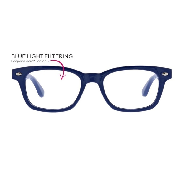 Peepers Blue Light Filtering Eyeglasses for Kids, New in Box, Navy Blue - Picture 1 of 4